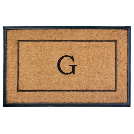 Calloway Mills Monogram Door Mat, Black, Natural, 30 in W x 48 in L 101633048G